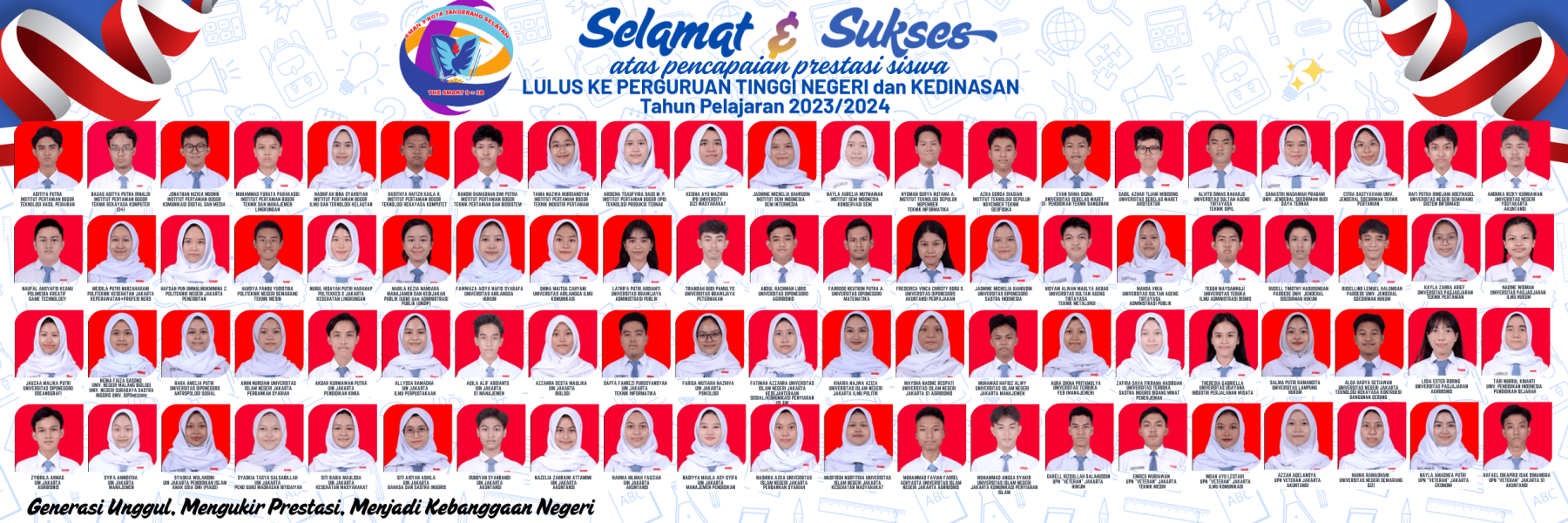Siswa Lolos PTN, Kedinasan dan Universitas Luar Negeri 2024